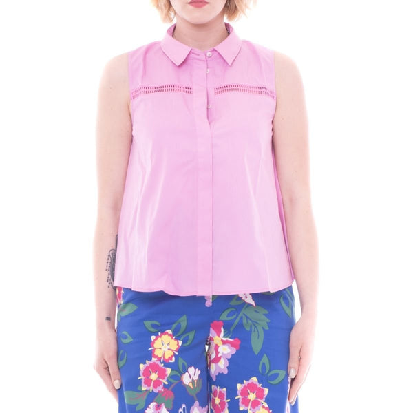 Camicia Donna in cotone con ricamo Rosa EMME MARELLA- Francavilla Moda